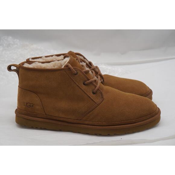 UGG Neumel Men's Chukka Boots Size 15 Chestnut Suede Sheepskin Lined - Picture 5 of 11